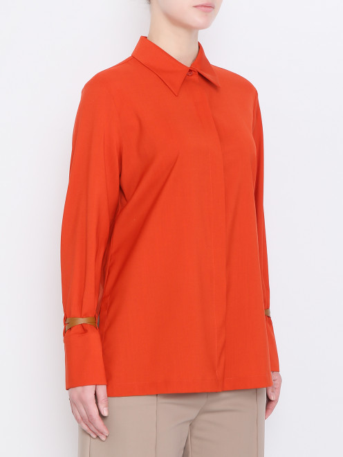 Блуза из шерсти с разрезами Marina Rinaldi - МодельВерхНиз
