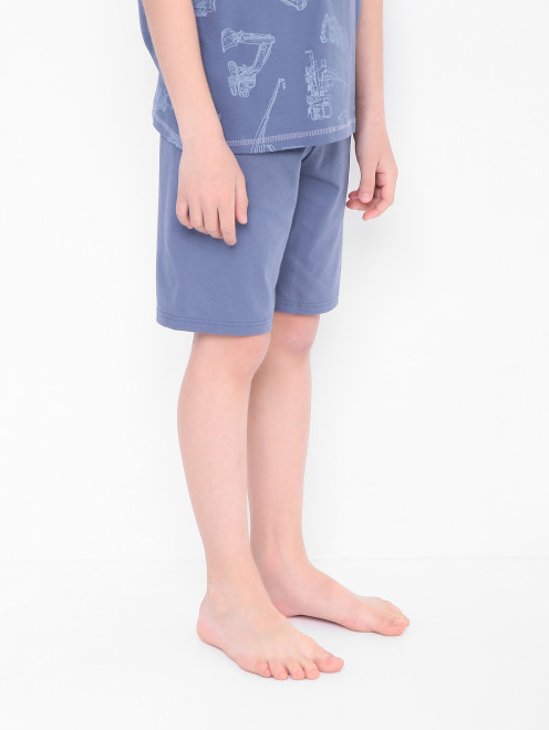 Хлопковая пижама с принтом Sanetta - МодельВерхНиз