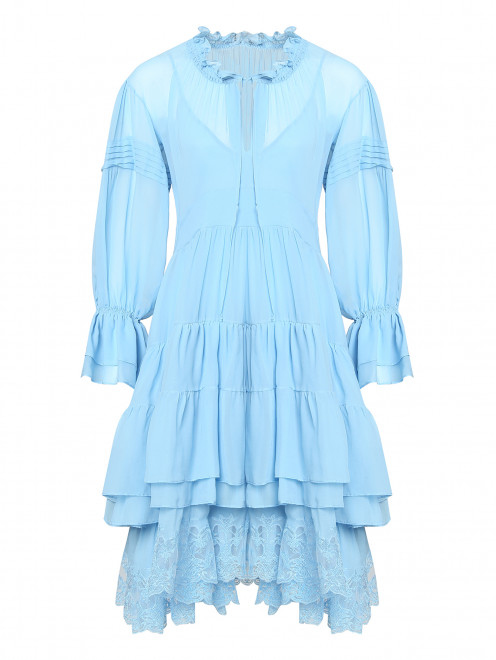 Платье шелковое декорированное кружевом Ermanno Scervino - Общий вид