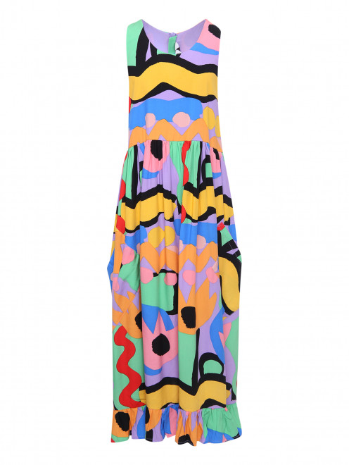 Платье из вискозы без рукавов Stella McCartney kids - Общий вид