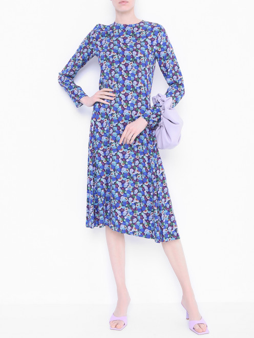 Платье из вискозы с цветочным узором Paul Smith - МодельОбщийВид
