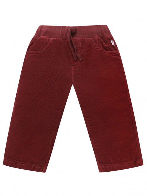 Вельветовые брюки на резинке Il Gufo - Общий вид