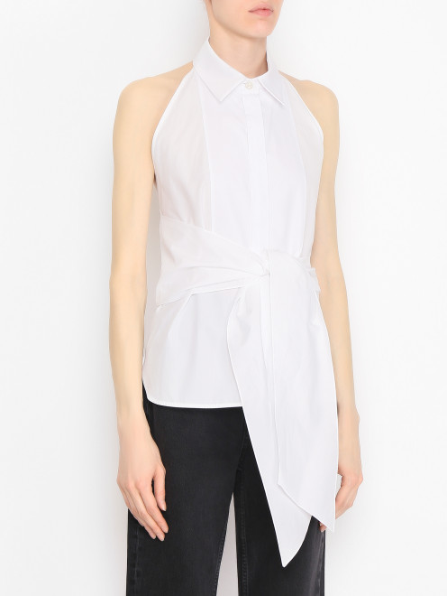 Блуза из хлопка с открытой спиной Max Mara - МодельВерхНиз