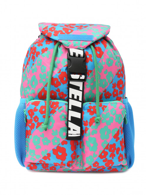 Рюкзак из текстиля с цветочным узором Stella McCartney kids - Общий вид