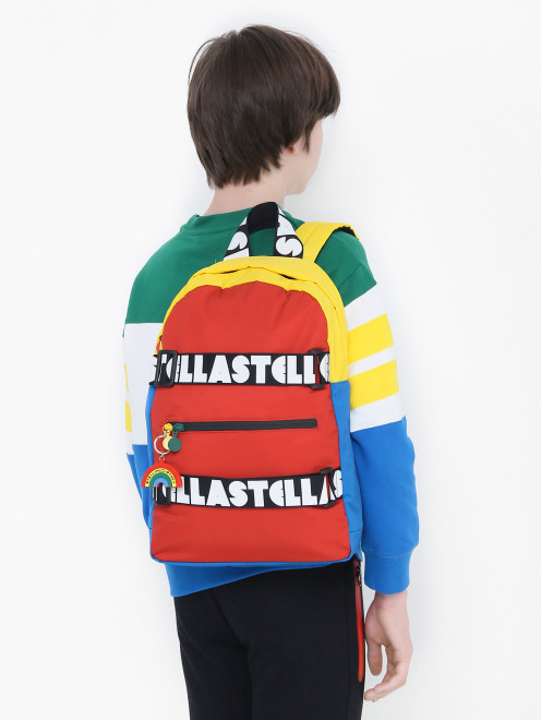 Рюкзак из текстиля с брелоком Stella McCartney kids - МодельВерхНиз
