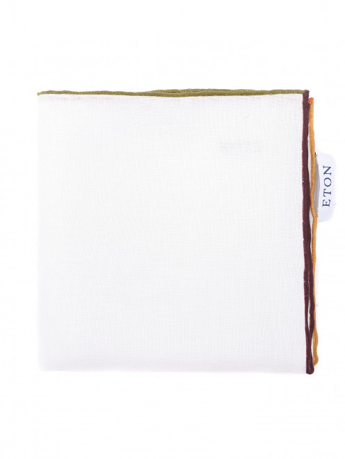 Платок карманный изо льна с контрастной отделкой Eton - Общий вид