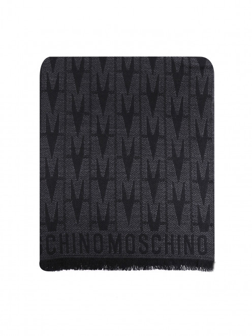 Шарф из шерсти с монограммой Moschino - Общий вид
