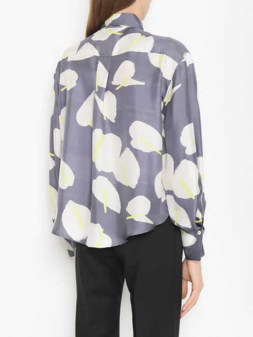 Блуза из шелка с цветочным узором Alysi - МодельВерхНиз1