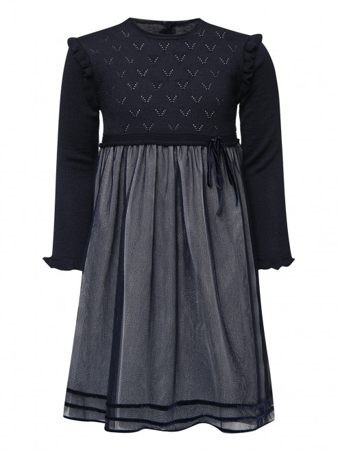 Трикотажное платье с юбкой из сетки Aletta - Общий вид