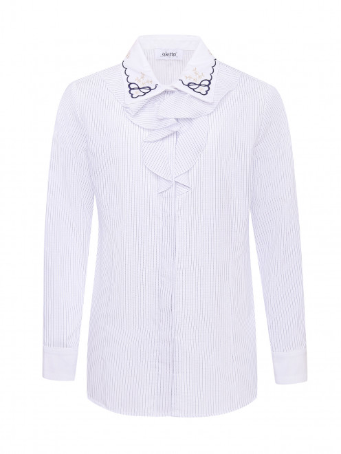 Блуза из хлопка с жабо Aletta Couture - Общий вид
