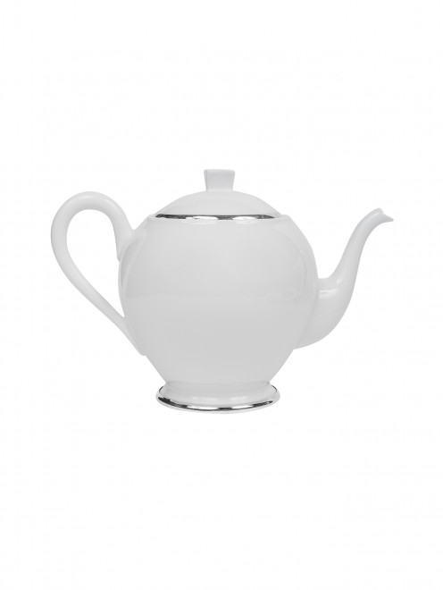 Чайник из фарфора с ободком из серебра из коллекции Cercle d'orfevre Puiforcat - Общий вид