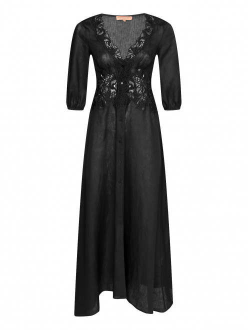 Платье из льна с кружевными вставками Ermanno Scervino - Общий вид