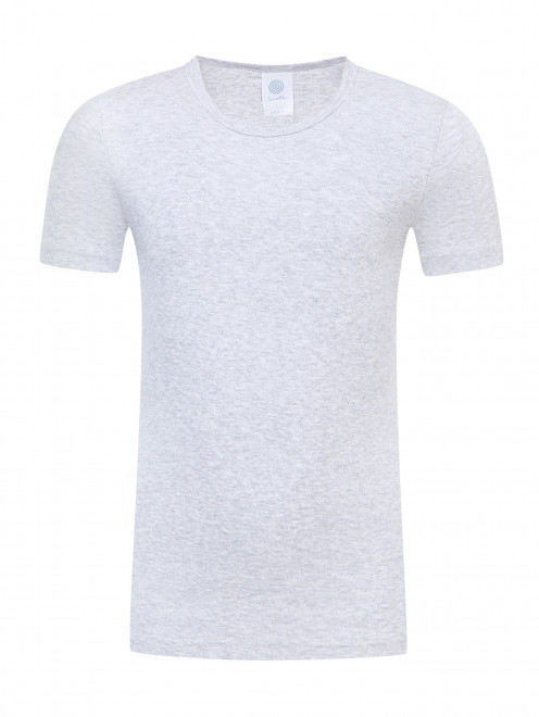 Однотонная футболка из хлопка Sanetta - Общий вид