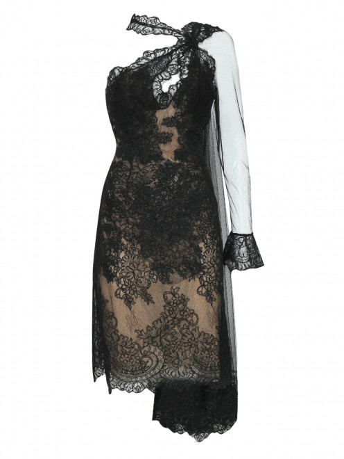 Платье из сетки и кружева со шлейфом Ermanno Scervino - Общий вид