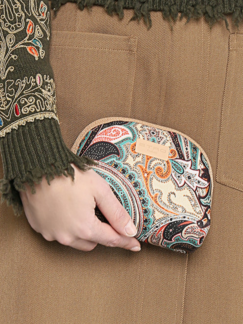 Косметичка из текстиля с узором Etro - МодельВерхНиз