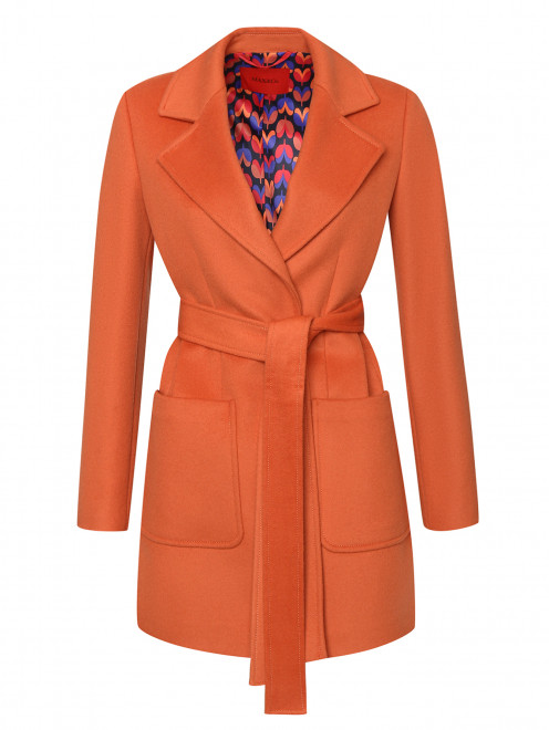 Укороченное пальто из шерсти с поясом Max&Co - Общий вид