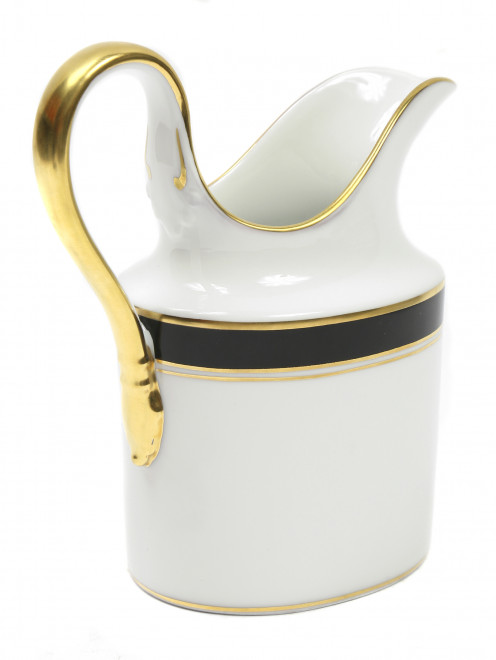 Молочник с широкой черной окантовкой и золотой каймой Ginori 1735 - Обтравка1