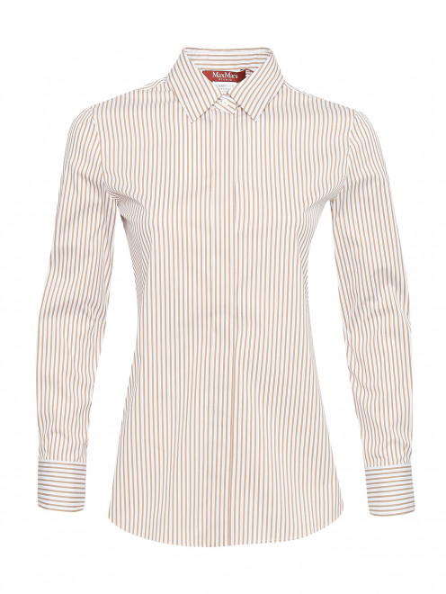 Рубашка из хлопка с узором полоска Max Mara - Общий вид