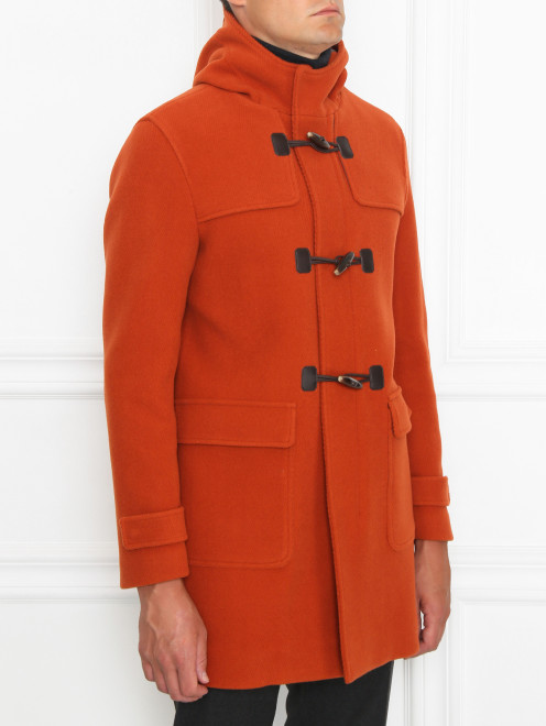 Пальто из шерсти с накладными карманами Herno - МодельВерхНиз