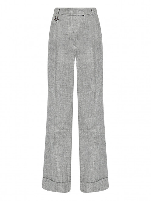 Широкие брюки из шерсти с карманами Lorena Antoniazzi - Общий вид