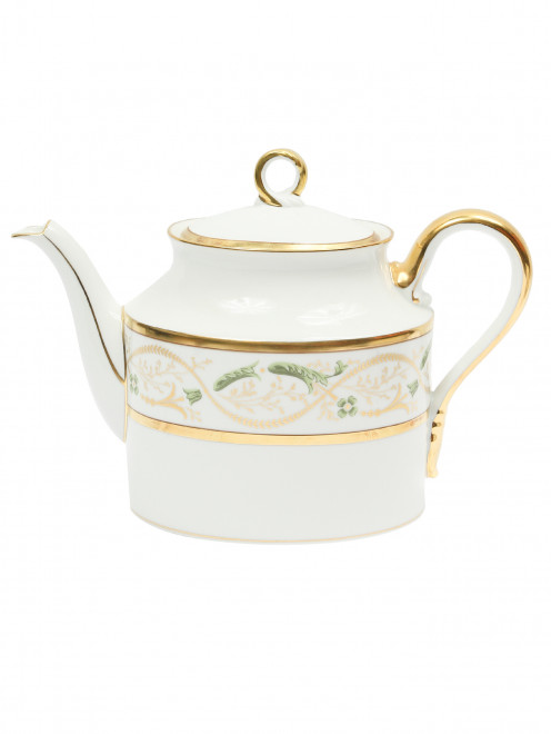 Чайник из фарфорас орнаментом и золотой каймой Ginori 1735 - Общий вид