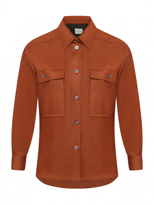 Рубашка из шерсти и кашемира с накладными карманами Paul Smith - Общий вид