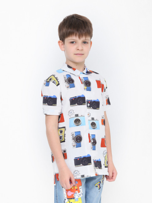 Хлопковая рубашка с коротким рукавом Paul Smith - МодельВерхНиз