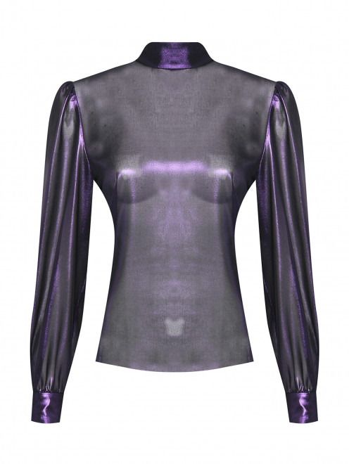Однотонная блуза с эффектом металлик Alberta Ferretti - Общий вид