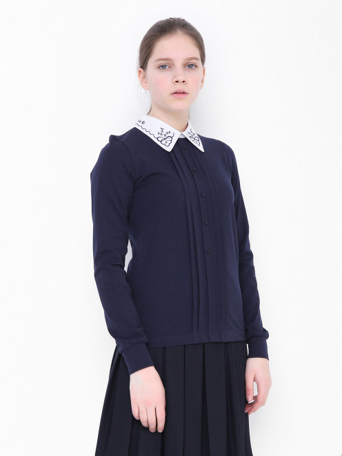 Трикотажная блуза со складками Aletta Couture - МодельВерхНиз