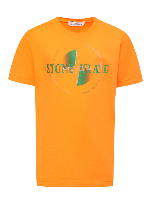 Хлопковая футболка с круглым вырезом Stone Island - Общий вид