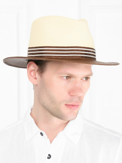 Шляпа из соломы с лентой Stetson - МодельОбщийВид