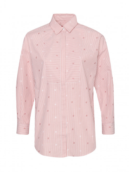 Рубашка из хлопка с узором полоска Max&Co - Общий вид
