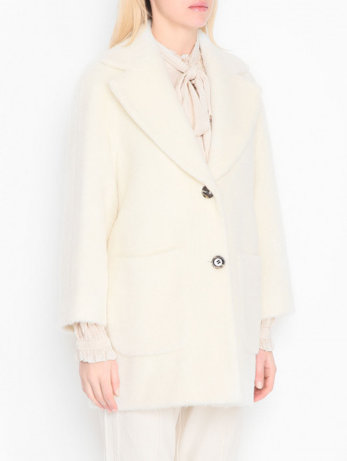 Пальто из смешанной шерсти с карманами Max&Co - МодельВерхНиз