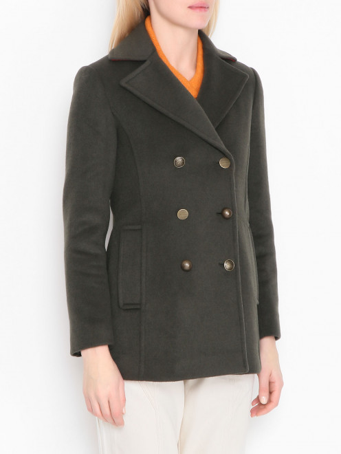 Двубортное пальто из смешанной шерсти Max&Co - МодельВерхНиз