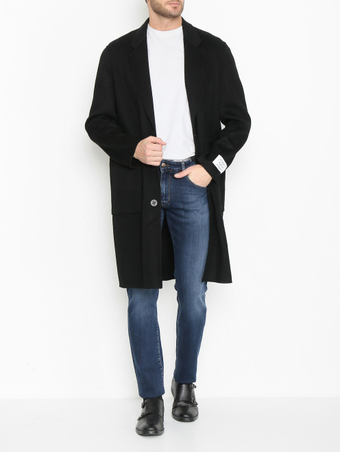 Пальто из шерсти с накладными карманами Etudes - МодельОбщийВид