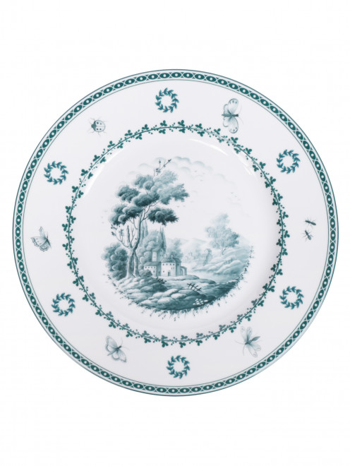 Тарелка обеденная из фарфора с узором Ginori 1735 - Общий вид