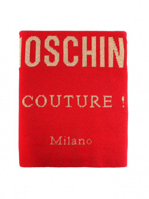 Шарф из смешанной шерсти с логотипом Moschino - Общий вид