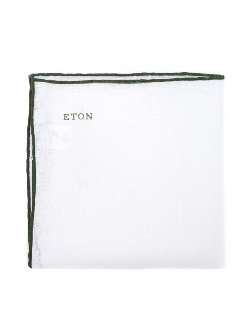Платок карманный изо льна с контрастной отделкой Eton - Общий вид
