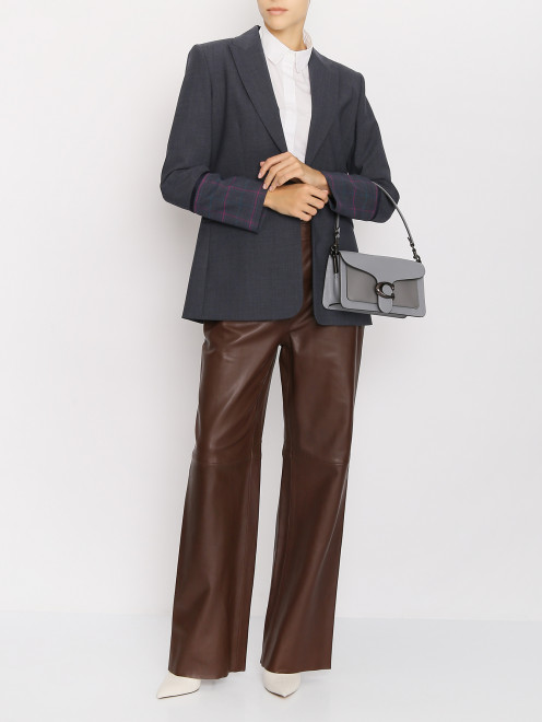Жакет из смешанной шерсти с узором на рукавах Moschino Boutique - МодельОбщийВид