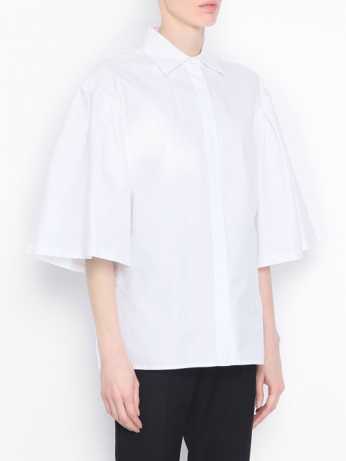 Рубашка из хлопка с объемными рукавами  Max Mara - МодельВерхНиз