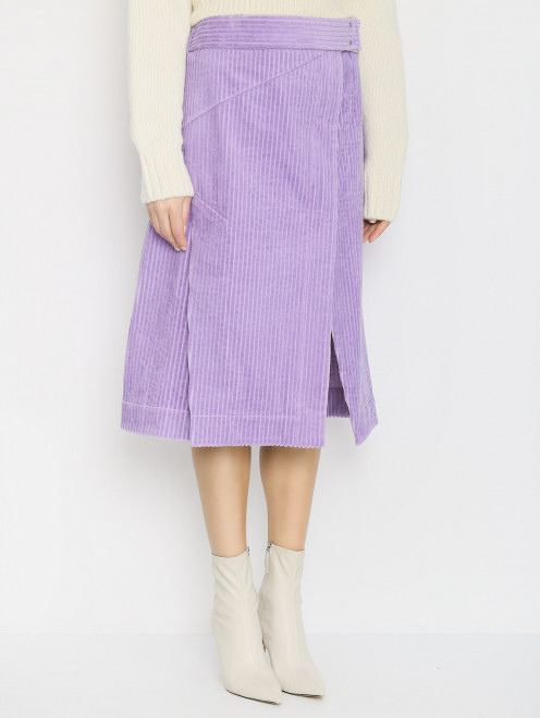 Вельветовая юбка-миди с разрезами 3.1 Phillip Lim - МодельВерхНиз