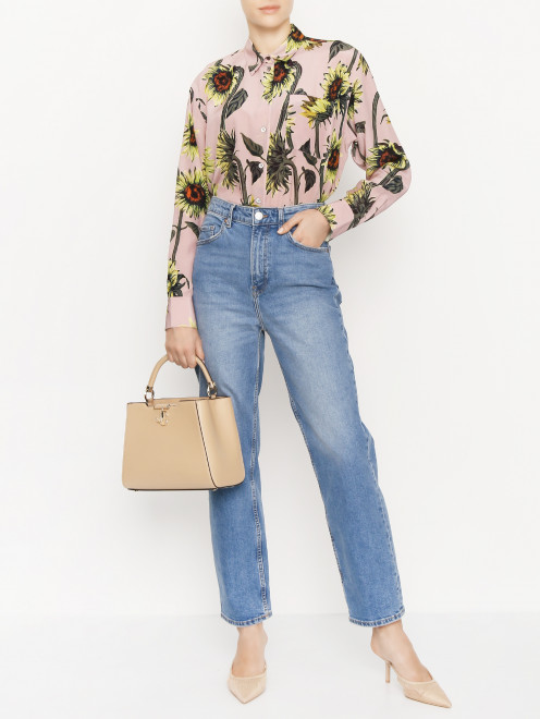 Блуза из шелка с цветочным узором Paul Smith - МодельОбщийВид
