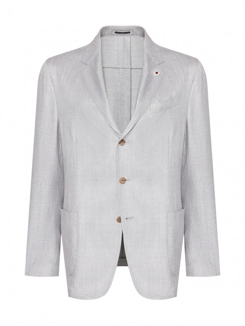 Пиджак из кашемира, шерсти и шелка LARDINI - Общий вид