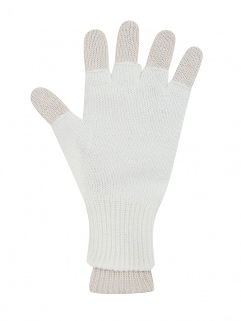 Двойные перчатки из шерсти IL Trenino - Обтравка1